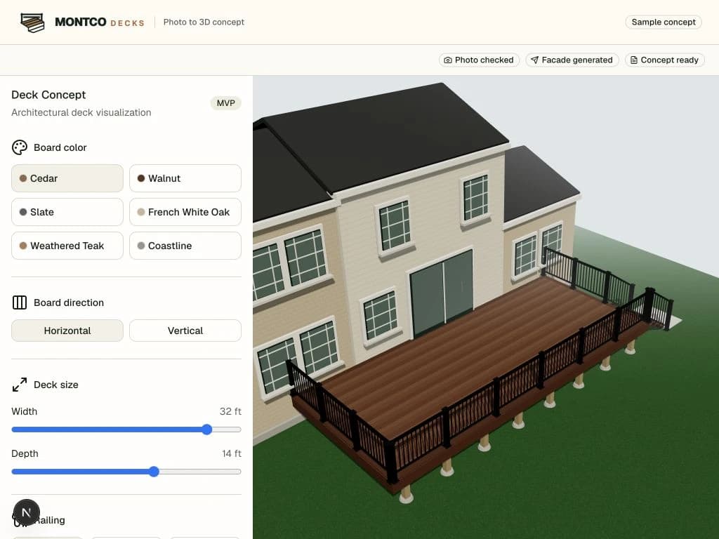A new composite deck concept on a Blue Bell, PA home